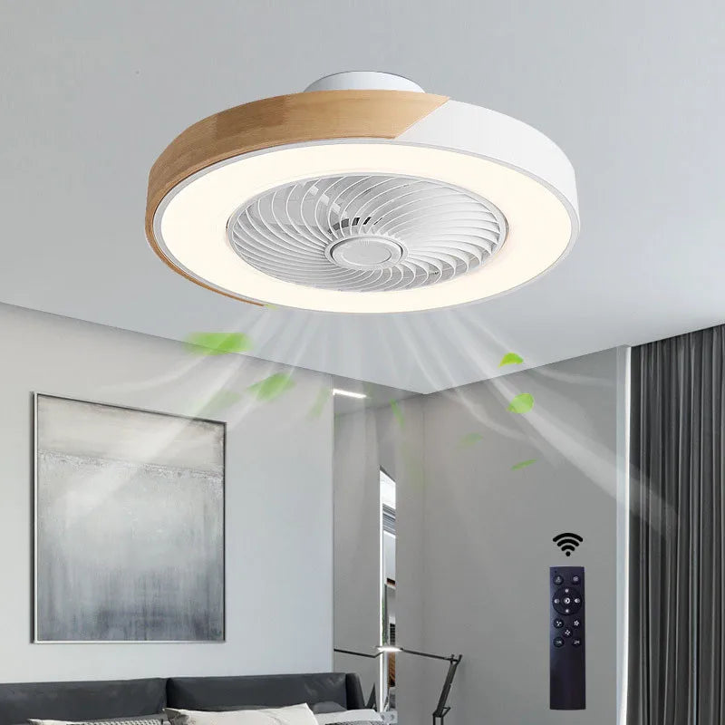 Axyaa Ceiling Fan Light with Remote Control, Dimmable, 3 Color, Low Profile
