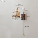 Axyaa Walnut Medieval Wall Lamp for Bedroom, Study, Living Room, Bathroom & Dining Area