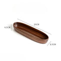 Axyaa Boat-shaped Acacia Wood Snack Plate - Household Wooden Tableware