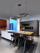 Axyaa Modern Ring LED Chandelier for Living Dining Room Pendant Light