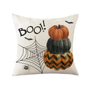 Axyaa Halloween Pumpkin Print Pillowcase 45x45 Cojines Linen Polyester Home Decoration
