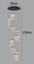 Axyaa Modern Staircase Chandeliers LED Pendant Light for Living Room Decor