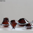 Axyaa Gyroscope Glass Vase: Modern Floral Desk Decoration and Hydroponics Flower Pot