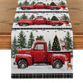 Axyaa Christmas Table Runner Farmhouse Kitchen Decor Dining Holiday Party