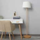 Axyaa Wooden Floor Lamps LED Lighting for Living Room Bedroom - Simple Solid Design