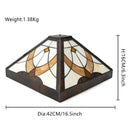 Axyaa Amber Brown Stained Glass Mission Style Lampshade Replacement