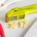 Axyaa 2-in-1 Garlic Press Slicer Kitchen Tool - Manual Pull Type Punch