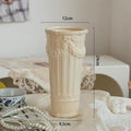 Axyaa Ceramic Milk Oil Relief Vase for Elegant Fresh Flower Arrangement