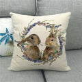 Easter Bunny Eggs Printed Pillow Covers 45x45cm - Axyaa Easter Decorations