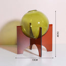 Axyaa Acrylic Spherical Vase for Minimalist Table Decoration and Aesthetic Room Decor