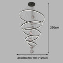 Axyaa Modern Stair Chandelier Pendant Light for Living Room - LED Indoor Ceiling Lamp