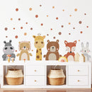 Axyaa Boho Giraffe Bear Animals Nursery Wall Sticker Kids Room Decor