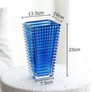 Axyaa Crystal Glass Vase for Flowers Desk Decoration