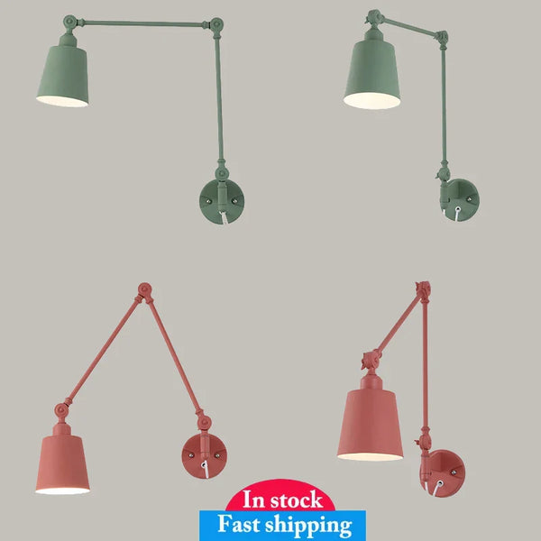 Axyaa Nordic Telescopic Wall Lamp Adjustable Folding Ceiling Light for Living Room Bedroom Study