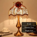 Axyaa Retro Gauze Desk Lamp with LED Floor, Living Room & Bedroom Lighting Fixtures