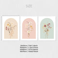 Watercolor Flower Canvas Wall Art Set by Axyaa - Modern, Bohemian, Chic Bedroom Decor