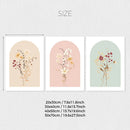 Watercolor Flower Canvas Wall Art Set by Axyaa - Modern, Bohemian, Chic Bedroom Decor