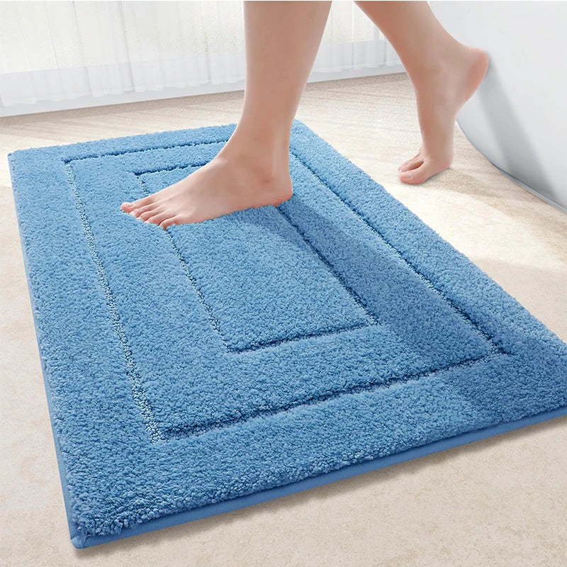 Axyaa Soft Velveteen Microfibre Bathroom Mats: Super Absorbent, Non-slip, Quick Dry Cats Home Decor Mats