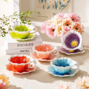 Axyaa Ceramic Butterfly Flower Coffee Cup: Elegant 3D Relief Floral Mug for Tea & Coffee