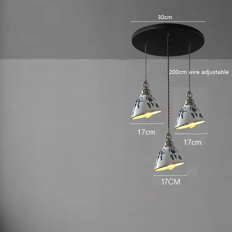 Axyaa Ceramic LED Pendant Lamp for Modern Home Decor Lighting