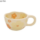 Axya Floral Ceramic Coffee Mug Office Juice Cup Handheld Water Tea Household Cup