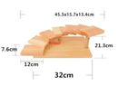 Axya Rotating Sushi Plate Snack Rack Wooden Stand Tray Sashimi Container