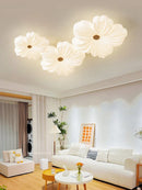 Axya Cream Petal Ceiling Light for Living Room, Bedroom, and Restaurant