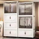 Axyaa 72cm Foldable Storage Cabinet with Rolling Wheels - Bedroom/Living Room/Bathroom Organi