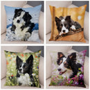 Scottish Border Collie Pillowcase - Axyaa Dog Print Decor Cushion Cover