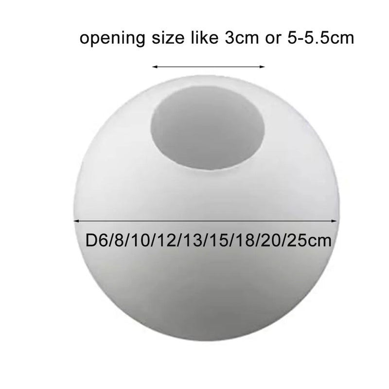 Axyaa Matte White Glass Shades Replacement in Various Sizes for Globe Light Fixture