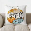 Axyaa Autumn Pumpkin & Floral Throw Pillow Cover for Sofa, Bedroom, Car