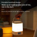 Axyaa LED Table Lamp Clock Dimmable Night Light Remote Touch Display