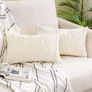 Axyaa Velvet Lumbar Throw Pillow Covers 12x20 Inch - Farmhouse Cushion Cover Cojines