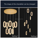 Axyaa Modern Gold Acrylic Chandelier LED Pendant Light for Home DecorERCHANTABILITY.