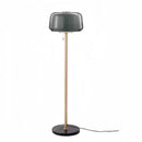 Axyaa Glass & Wood Floor Lamp: Modern Lighting for Living Room, Bedroom & Reading