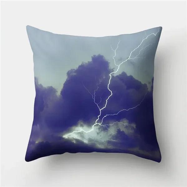 Axyaa Sky Landscape Print Polyester Pillowcase for Home Decor
