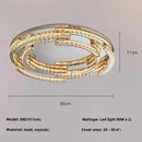 Axyaa Crystal LED Chandelier Foyer Pendant Lighting Modern Luxury Steel Lamp