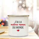 Axyaa Best Mom French Enamel Mug -  Creative Coffee Cup Gift