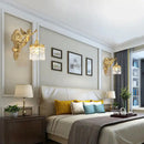 Axyaa Copper Angel Crystal Wall Lamp - French Vintage Style Lighting