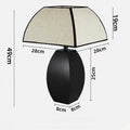 LED Fabric Lampshade Table Lamp Axyaa - Stylish Decorative Lighting with Bulbs