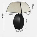 LED Fabric Lampshade Table Lamp Axyaa - Stylish Decorative Lighting with Bulbs