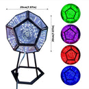 Axyaa Infinity Mirror Art Light Night Lamp Dodecahedron Decoration Starry Sky Light