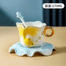 Axyaa Goldfish Ceramic Tea Cup Exquisite Afternoon Camellia Mug
