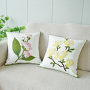 Axyaa Wild Floral Plant Embroidery Pillow Cover, 45x45cm, Country Style