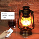 Axyaa Retro Rechargeable Lantern with Remote Control - Bronze LED Table Lamp