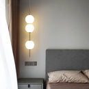 Axyaa Glass Ball LED Chandelier for Nordic Bedroom, Modern Minimalist Design