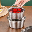 Axyaa Stainless Steel Drain Basket Strainer Steamer Kitchenware
