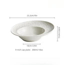 Axyaa Western Pasta Ceramic Plate: High Feeling Hotel Plate, French Creative Salad Plate
