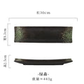 Axyaa Ceramic Sushi Boat Saury Plate - Rectangular Japanese Tableware