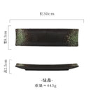Axyaa Ceramic Sushi Boat Saury Plate - Rectangular Japanese Tableware